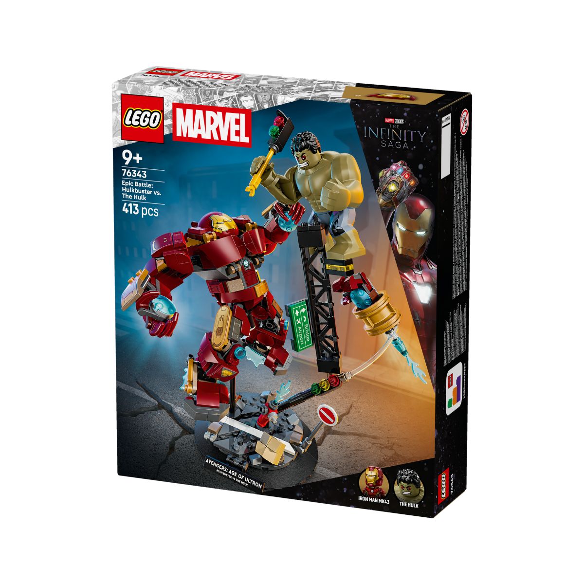 Đồ Chơi Lắp Ráp Đại Chiến Kinh Điển: Hulkbuster Đối Đầu Hulk LEGO SUPERHEROES 76343 (413 chi tiết)
