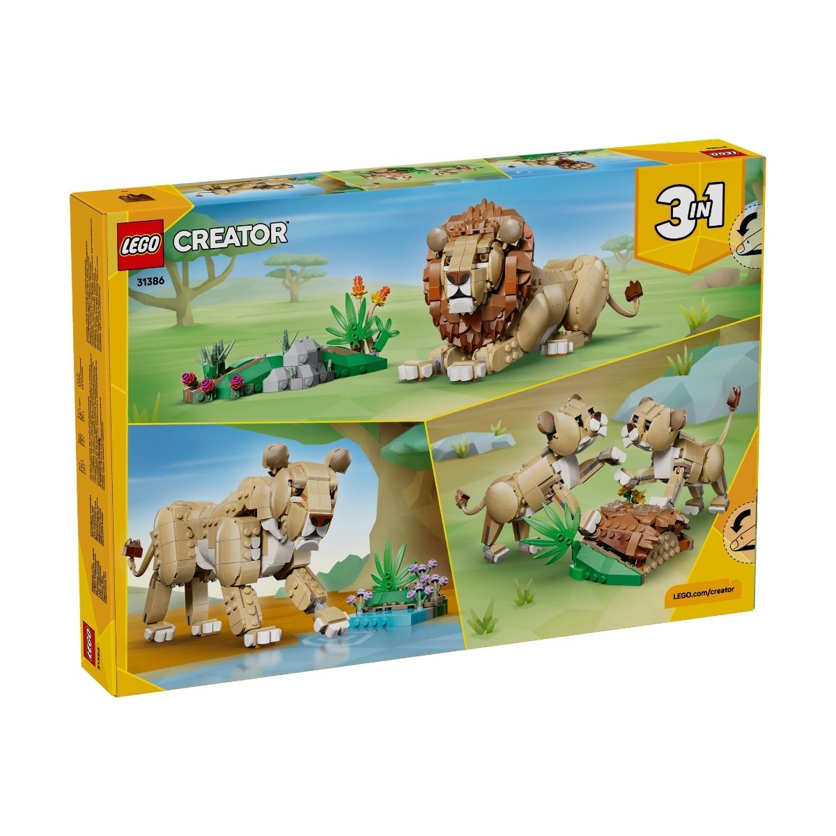 Đồ Chơi Lắp Ráp Động Vật Hoang Dã: Sư Tử Oai Phong LEGO CREATOR MS-31386 (839 chi tiết)