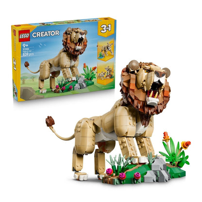 do-choi-lap-rap-dong-vat-hoang-da-su-tu-oai-phong-lego-creator-31386-01