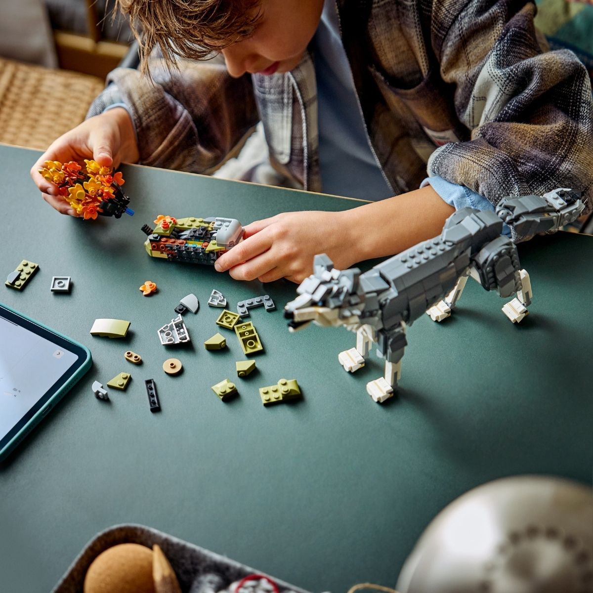 Đồ Chơi Lắp Ráp Động Vật Rừng Xanh: Sói Xám LEGO CREATOR 31393 (657 chi tiết)