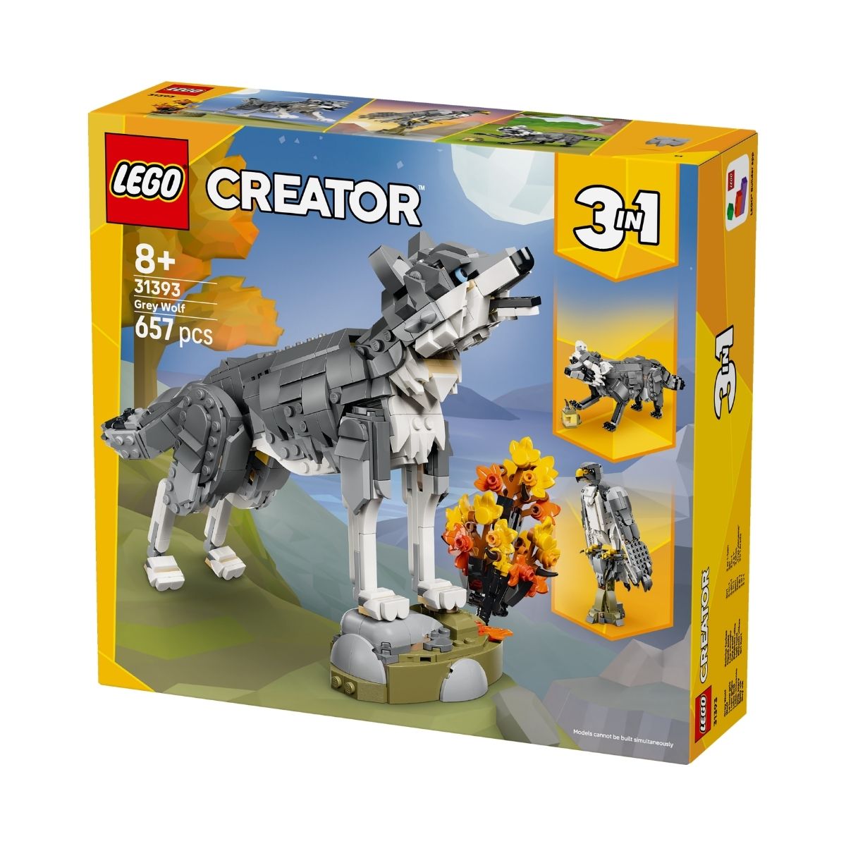 Đồ Chơi Lắp Ráp Động Vật Rừng Xanh: Sói Xám LEGO CREATOR 31393 (657 chi tiết)