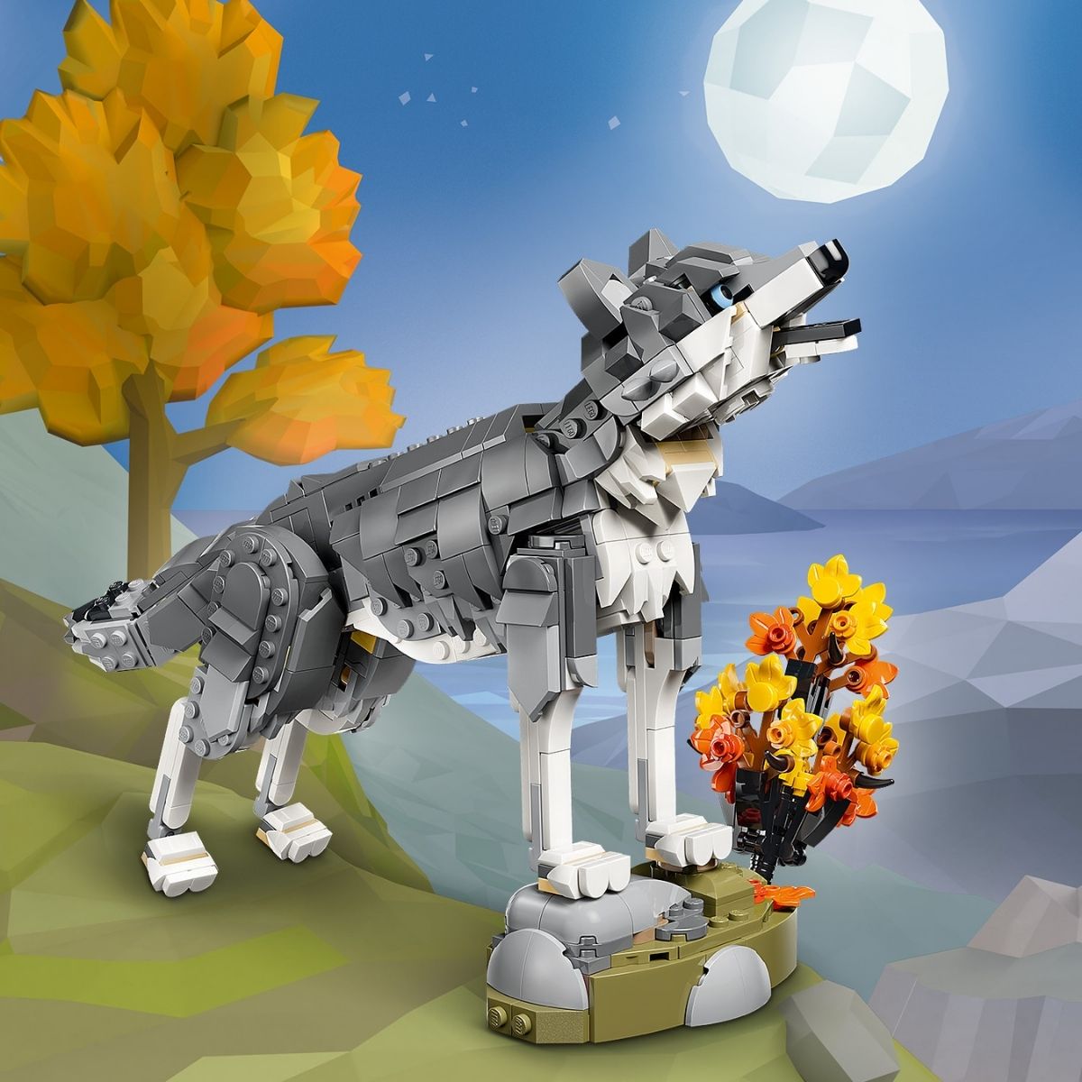 Đồ Chơi Lắp Ráp Động Vật Rừng Xanh: Sói Xám LEGO CREATOR 31393 (657 chi tiết)