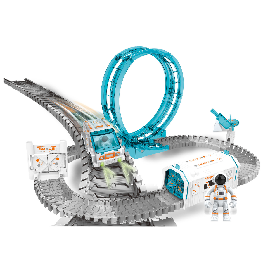 Đồ Chơi Lắp Ráp Đường Ray Và Xe Không Gian Chạy Pin VECTO VT99924