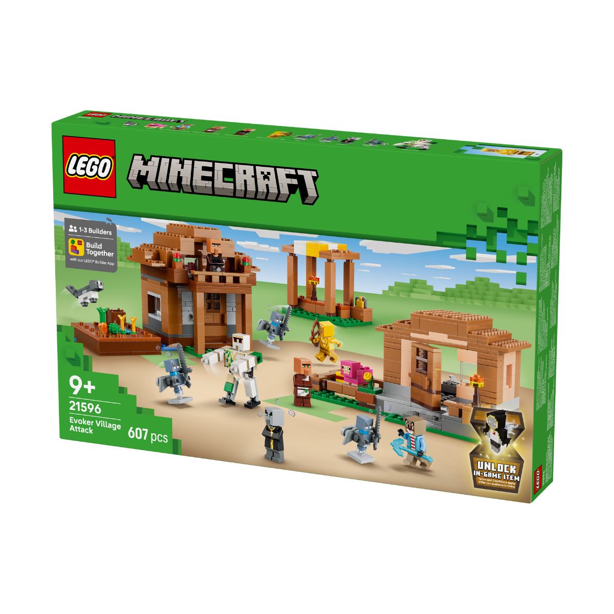 Đồ Chơi Lắp Ráp Evoker Tấn Công Làng LEGO MINECRAFT 21596 (607 Chi Tiết)