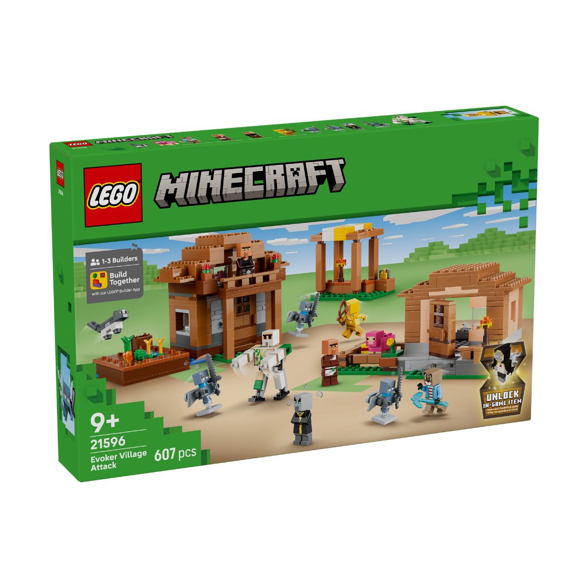 Đồ Chơi Lắp Ráp Evoker Tấn Công Làng LEGO MINECRAFT 21596 (607 Chi Tiết)