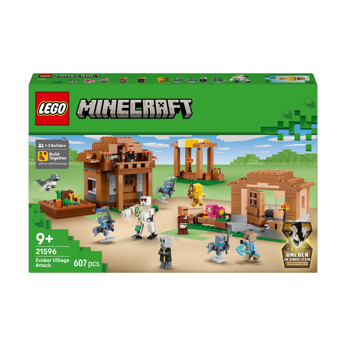 Đồ Chơi Lắp Ráp Evoker Tấn Công Làng LEGO MINECRAFT 21596 (607 Chi Tiết)