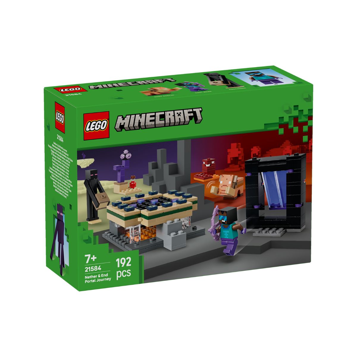 Đồ Chơi Lắp Ráp Hành Trình Qua Cổng Nether & End LEGO MINECRAFT 21584 (192 chi tiết)