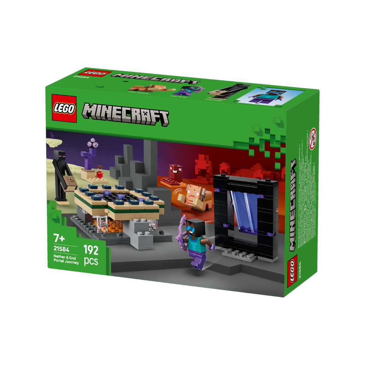 Đồ Chơi Lắp Ráp Hành Trình Qua Cổng Nether & End LEGO MINECRAFT 21584 (192 chi tiết)