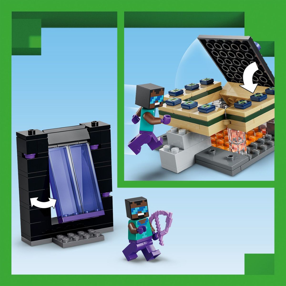 Đồ Chơi Lắp Ráp Hành Trình Qua Cổng Nether & End LEGO MINECRAFT 21584 (192 chi tiết)