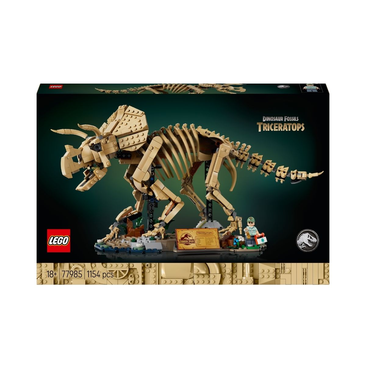 Đồ Chơi Lắp Ráp Hóa Thạch Khủng Long Triceratops LEGO JURASSIC 77985 (1154 chi tiết)