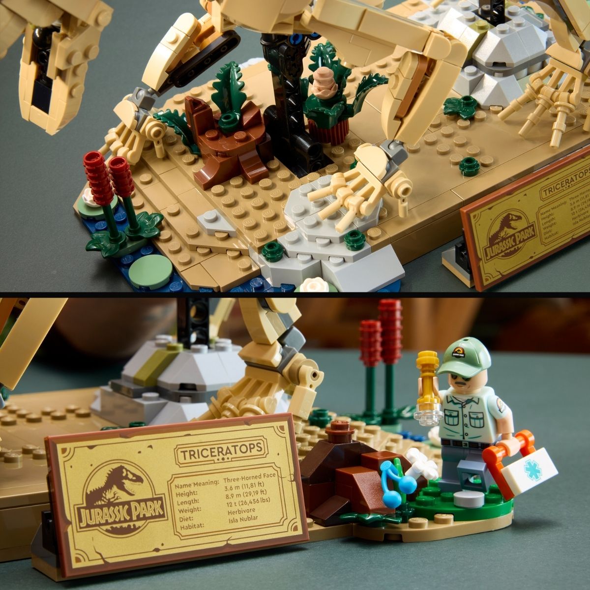 Đồ Chơi Lắp Ráp Hóa Thạch Khủng Long Triceratops LEGO JURASSIC 77985 (1154 chi tiết)