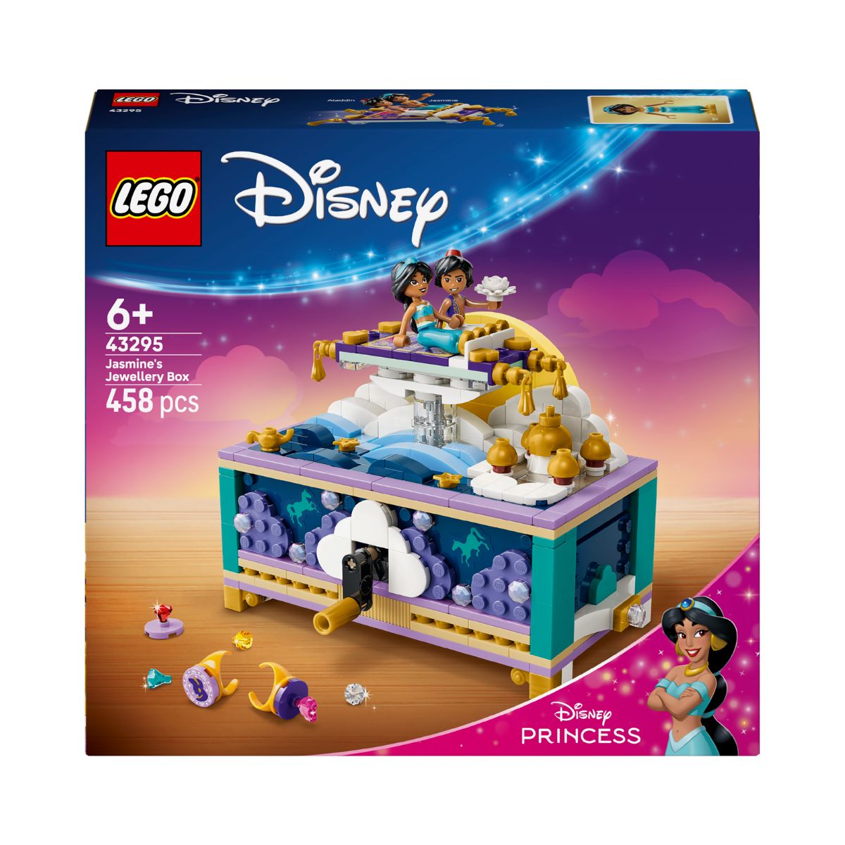 Đồ Chơi Lắp Ráp Hộp Trang Sức Của Jasmine LEGO DISNEY PRINCESS 43295 (458 chi tiết)