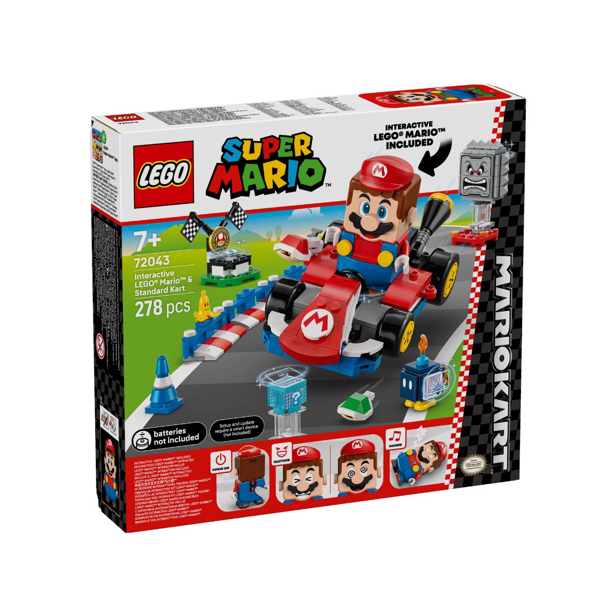 Đồ Chơi Lắp Ráp Interactive Mario & Xe Tiêu Chuẩn LEGO SUPER MARIO 72043 (278 chi tiết)