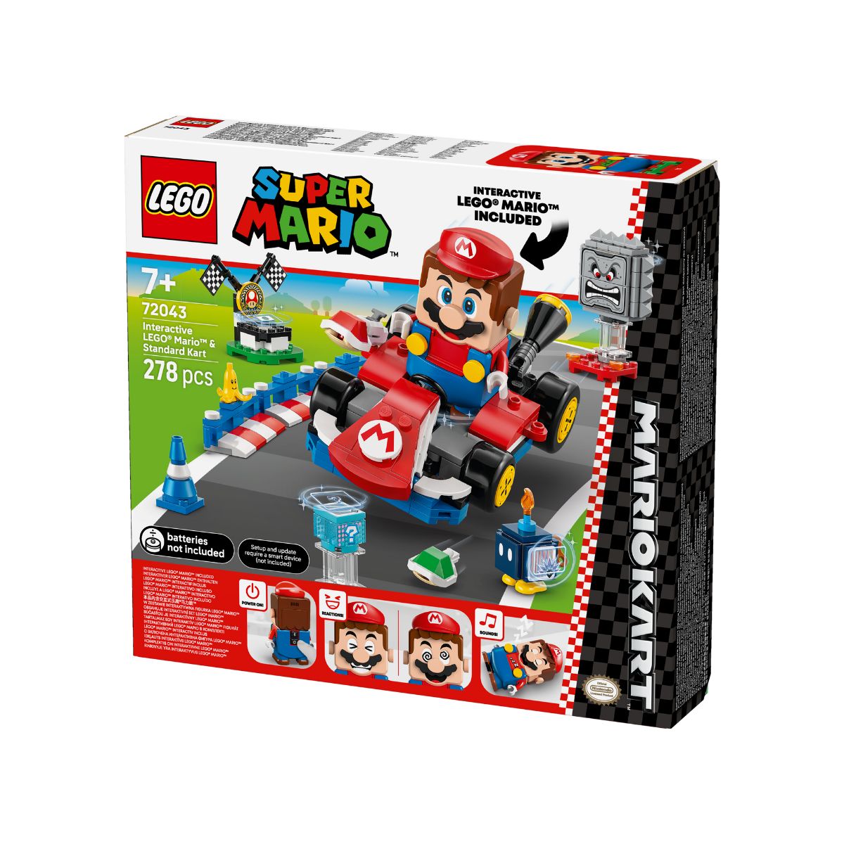 Đồ Chơi Lắp Ráp Interactive Mario & Xe Tiêu Chuẩn LEGO SUPER MARIO 72043 (278 chi tiết)