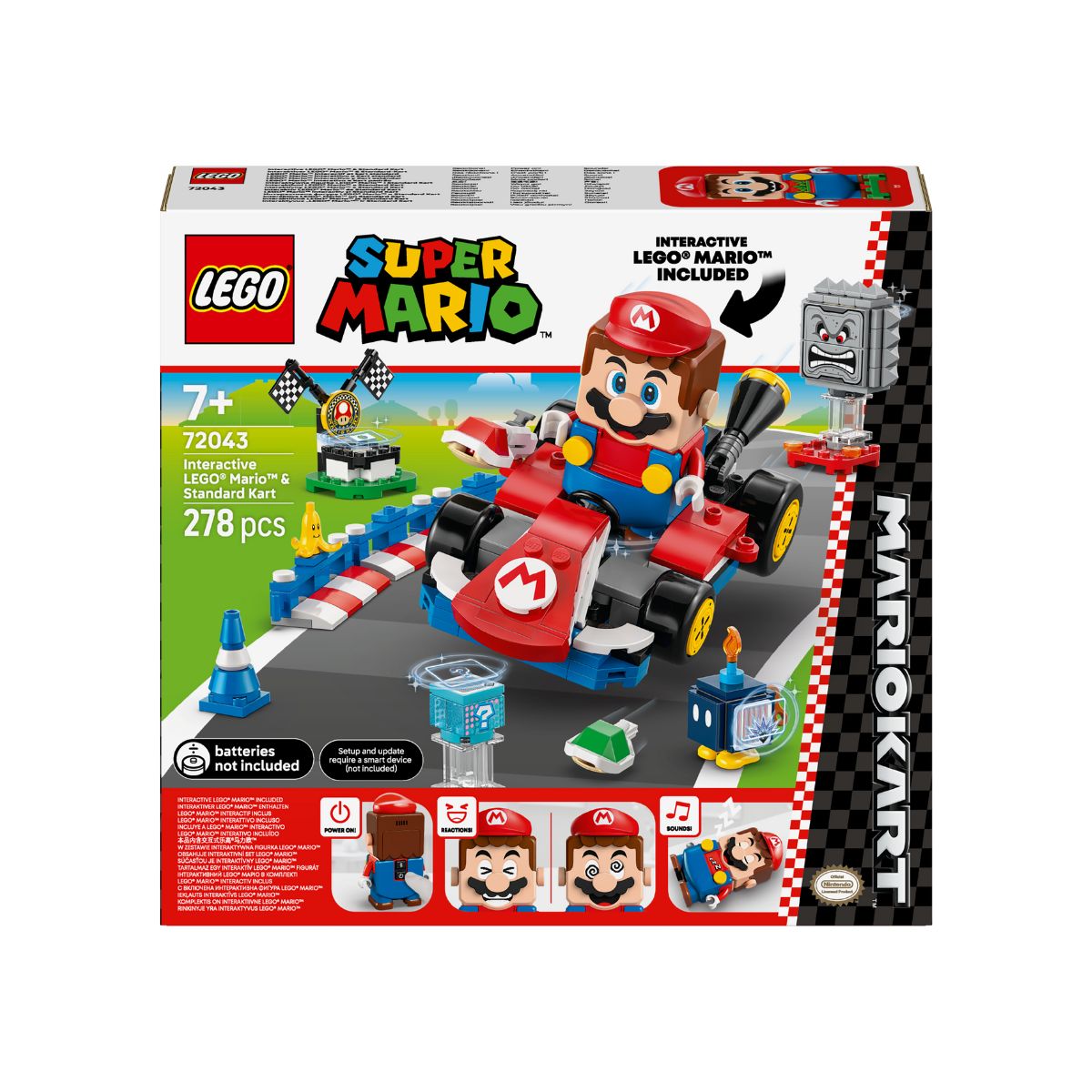 Đồ Chơi Lắp Ráp Interactive Mario & Xe Tiêu Chuẩn LEGO SUPER MARIO 72043 (278 chi tiết)
