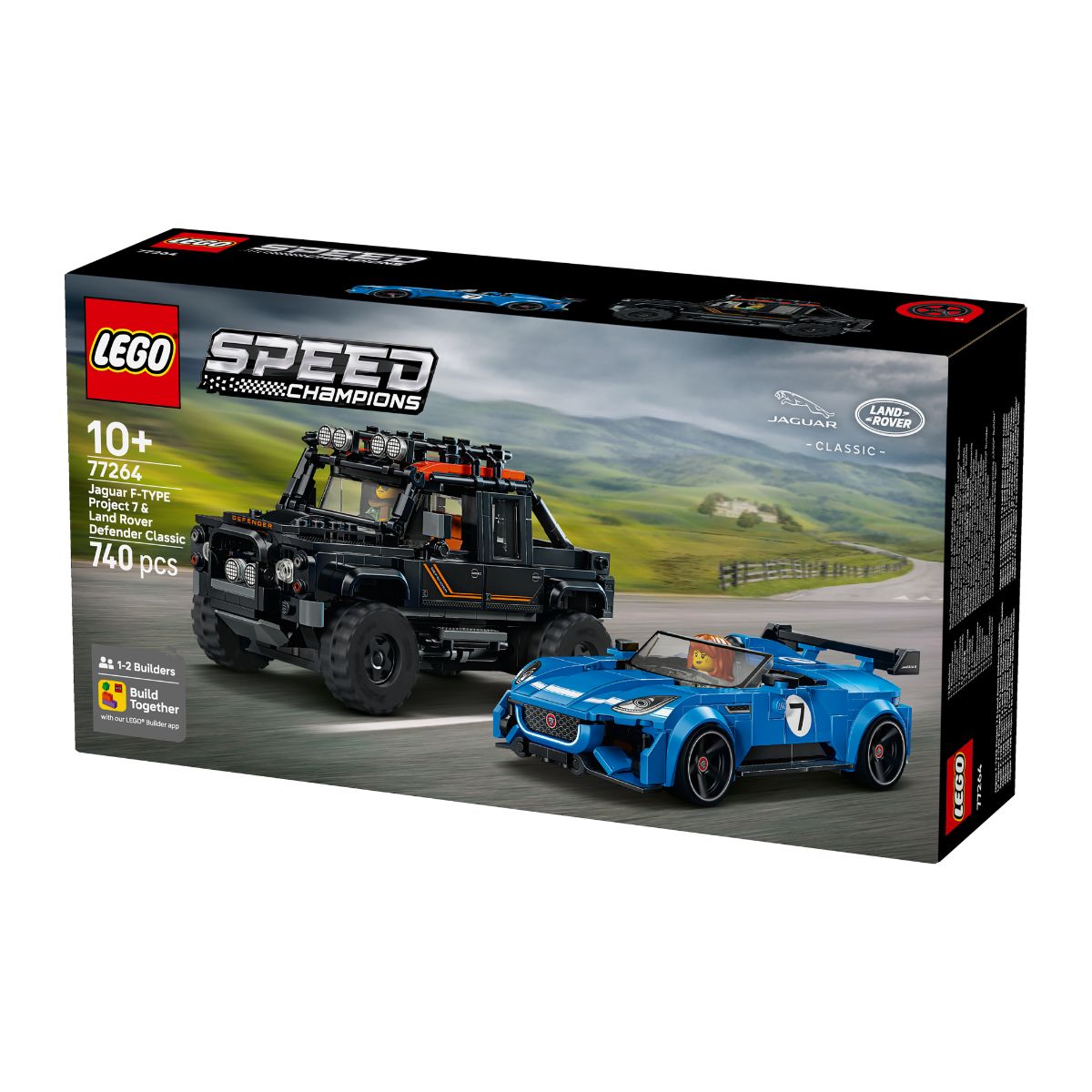 Đồ Chơi Lắp Ráp Jaguar Project 7 & Land Rover Defender LEGO SPEED CHAMPIONS 77264 (740 Chi Tiết)