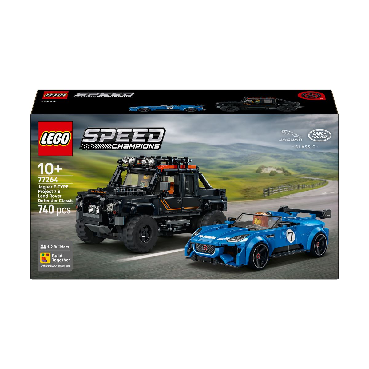 Đồ Chơi Lắp Ráp Jaguar Project 7 & Land Rover Defender LEGO SPEED CHAMPIONS 77264 (740 Chi Tiết)