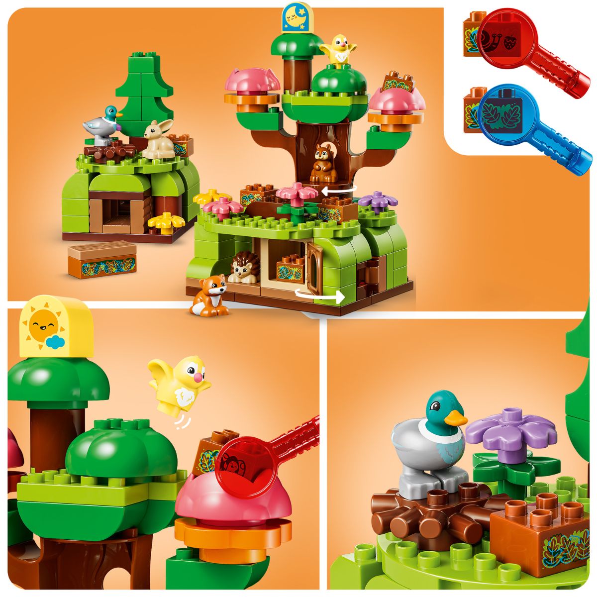 Đồ Chơi Lắp Ráp Khám Phá Khu Rừng Cùng Động Vật Hoang Dã LEGO DUPLO 10480 (131 chi tiết)