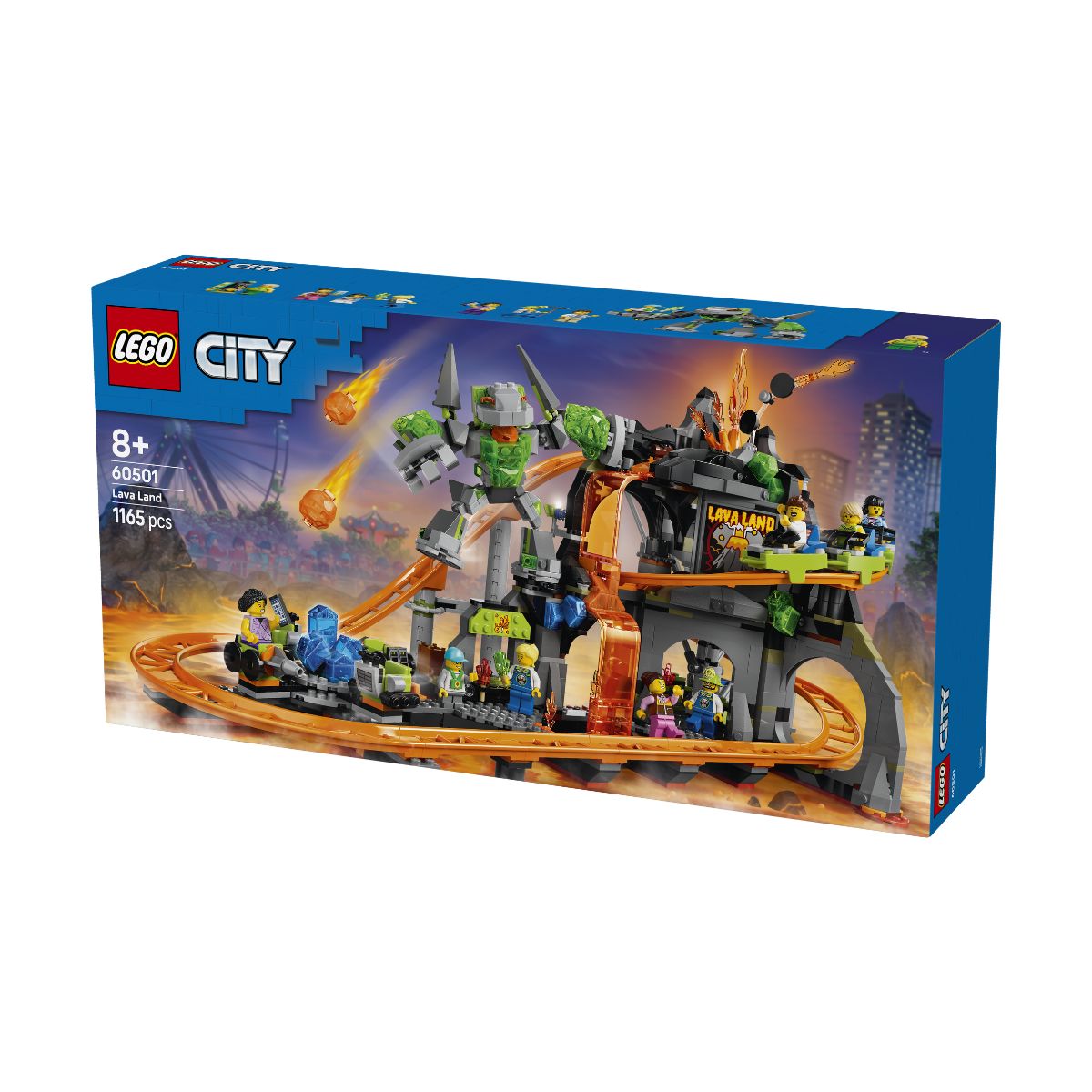 Đồ Chơi Lắp Ráp Khu Vui Chơi Tàu Lượn Núi Lửa LEGO CITY 60501 (1165 chi tiết)