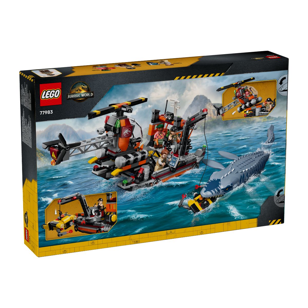 Đồ Chơi Lắp Ráp Khủng Long Mosasaurus Tấn Công Thuyền LEGO JURASSIC 77983 (703 Chi Tiết)