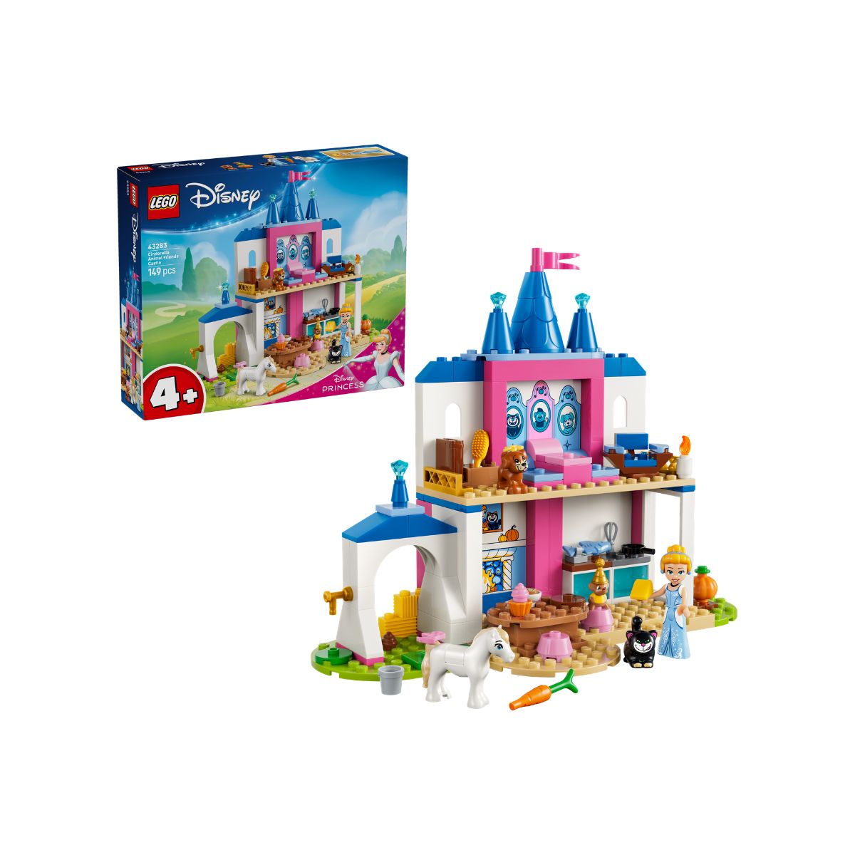 Đồ Chơi Lắp Ráp Lâu Đài Cinderella Và Thú Cưng LEGO DISNEY PRINCESS 43283 (149 chi tiết)