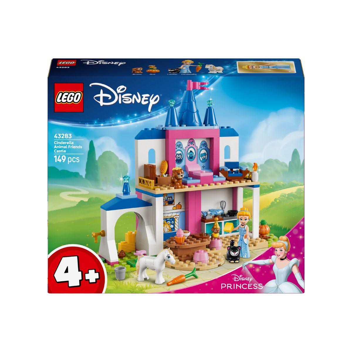 Đồ Chơi Lắp Ráp Lâu Đài Cinderella Và Thú Cưng LEGO DISNEY PRINCESS 43283 (149 chi tiết)