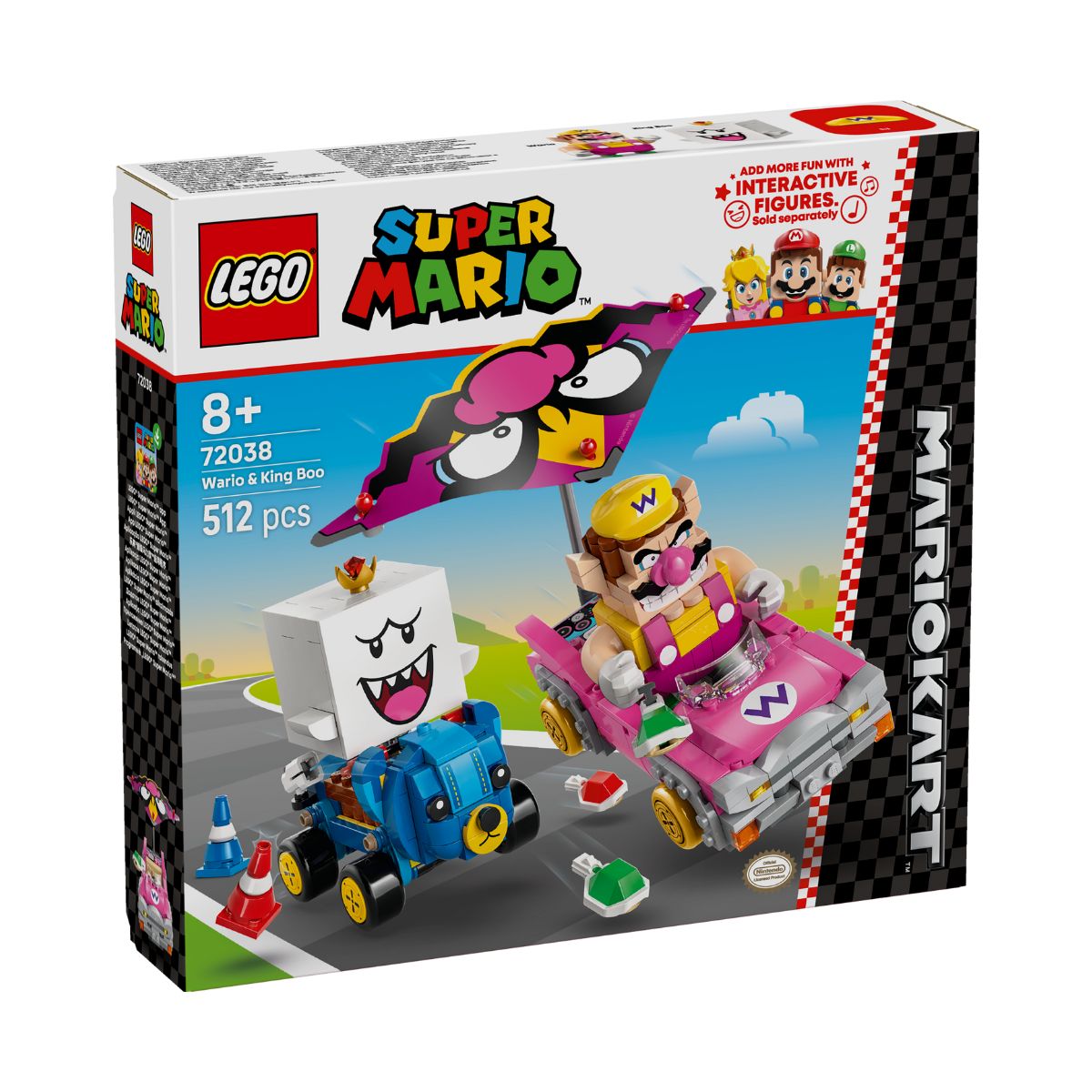 Đồ Chơi Lắp Ráp Mario Kart™ - Cuộc Đua Của Wario Và King Boo LEGO SUPER MARIO 72038 (512 chi tiết)