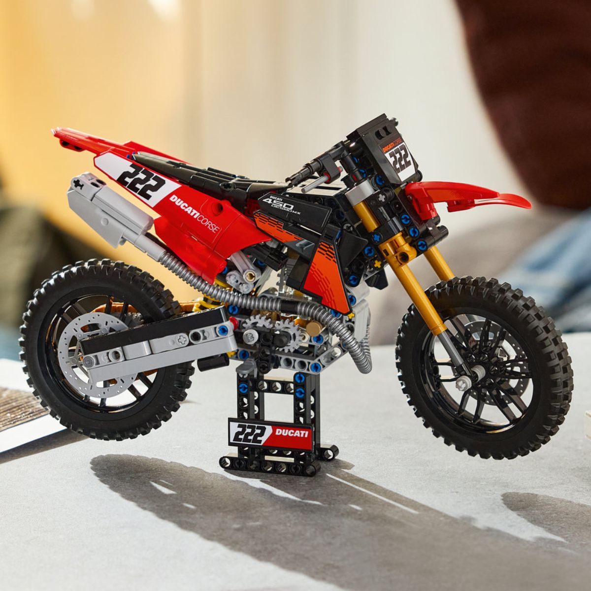 Đồ Chơi Lắp Ráp Mô Tô Ducati Desmo450 MX Factory LEGO TECHNIC 42238 (457 Chi Tiết)