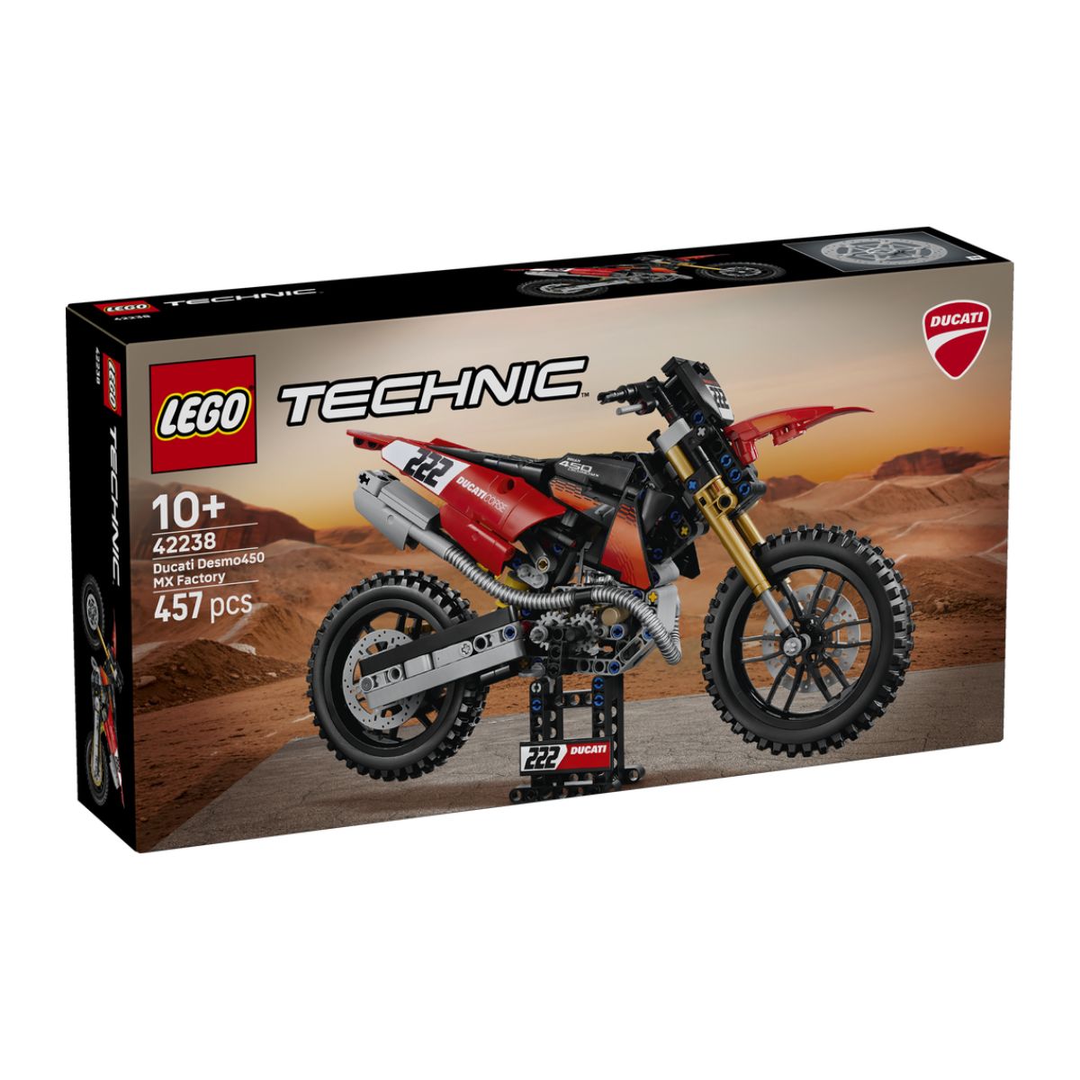 Đồ Chơi Lắp Ráp Mô Tô Ducati Desmo450 MX Factory LEGO TECHNIC 42238 (457 Chi Tiết)