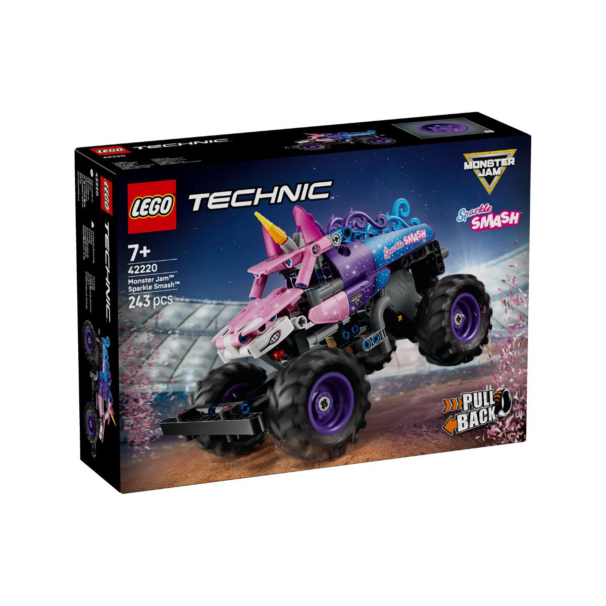 Đồ Chơi Lắp Ráp Monster Jam™ Sparkle Smash™ LEGO TECHNIC 42220 (243 chi tiết)
