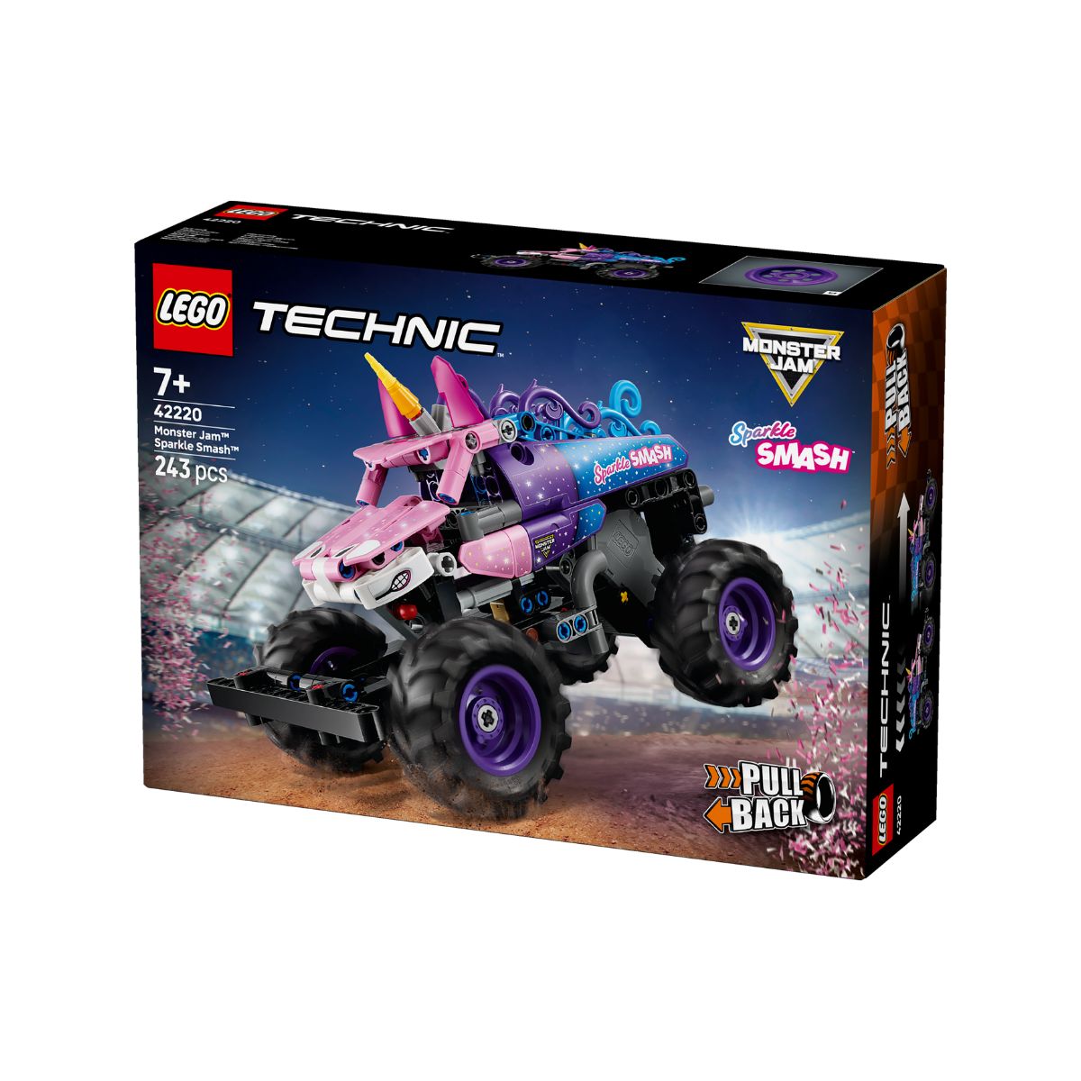 Đồ Chơi Lắp Ráp Monster Jam™ Sparkle Smash™ LEGO TECHNIC 42220 (243 chi tiết)