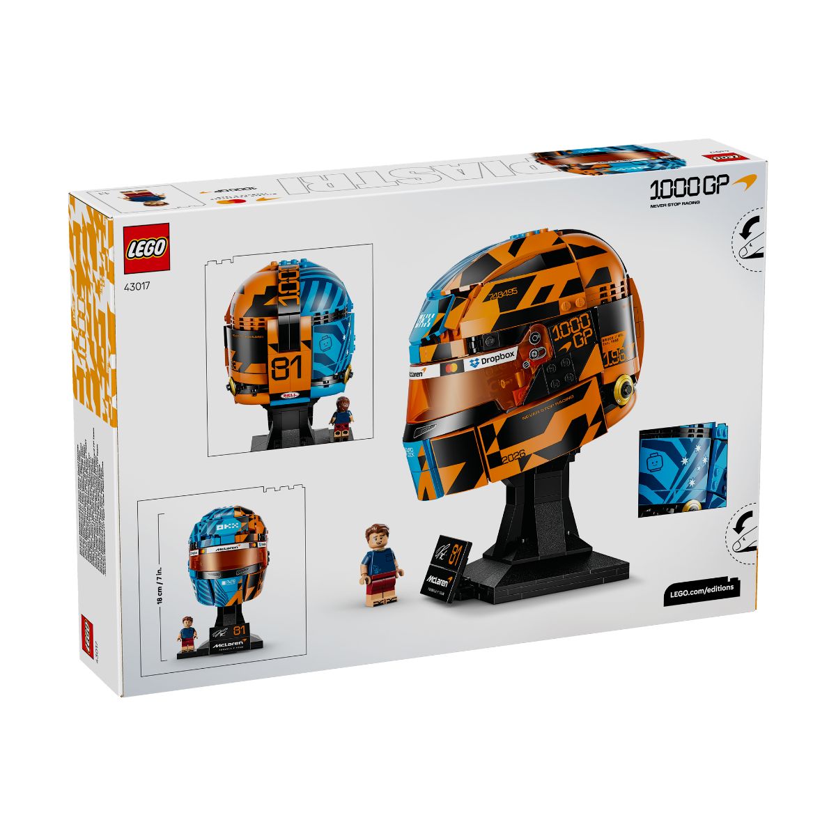 Đồ Chơi Lắp Ráp Mũ Bảo Hiểm Đội F1 43017 LEGO EDITIONS VEHICLES 43017 (793 Chi Tiết)