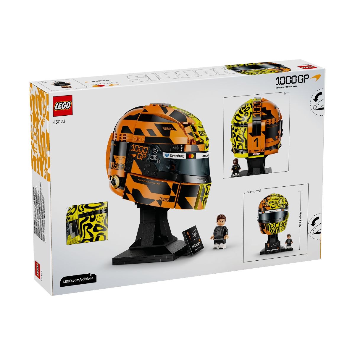 Đồ Chơi Lắp Ráp Mũ Bảo Hiểm Đội F1 LEGO EDITIONS VEHICLES 43023 (793 Chi Tiết)