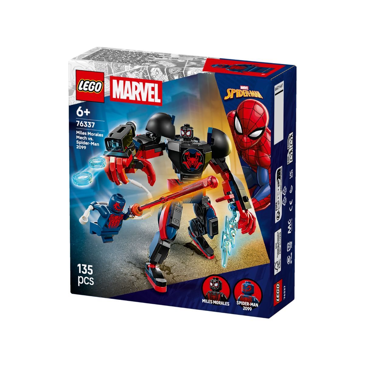 Đồ Chơi Lắp Ráp Người Máy Miles Morales Và Spider-Man 2099 LEGO SUPERHEROES 76337 (135 chi tiết)