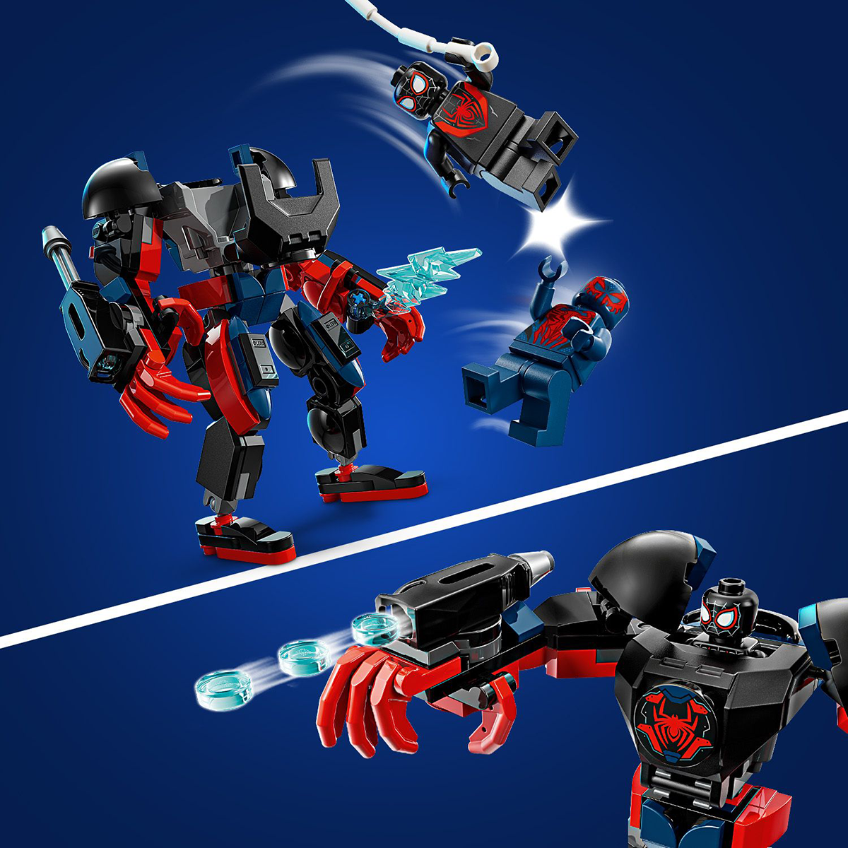 Đồ Chơi Lắp Ráp Người Máy Miles Morales Và Spider-Man 2099 LEGO SUPERHEROES 76337 (135 chi tiết)