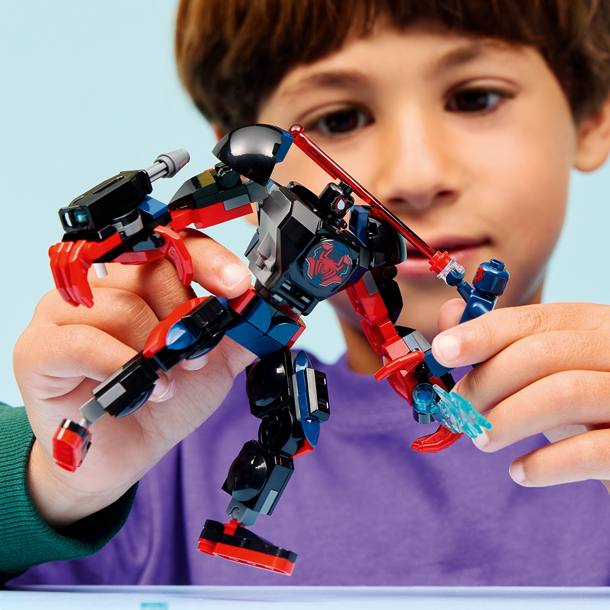 Đồ Chơi Lắp Ráp Người Máy Miles Morales Và Spider-Man 2099 LEGO SUPERHEROES 76337 (135 chi tiết)