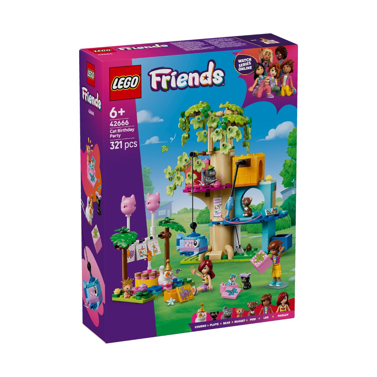 Đồ Chơi Lắp Ráp Nhà Cây Và Bữa Tiệc Sinh Nhật Mèo Con LEGO FRIENDS 42666 (321 chi tiết)