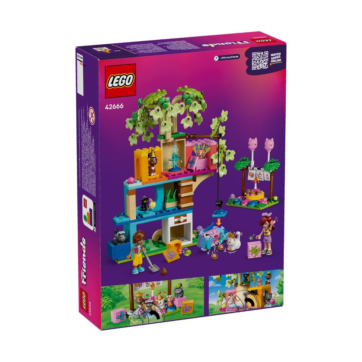 Đồ Chơi Lắp Ráp Nhà Cây Và Bữa Tiệc Sinh Nhật Mèo Con LEGO FRIENDS 42666 (321 chi tiết)