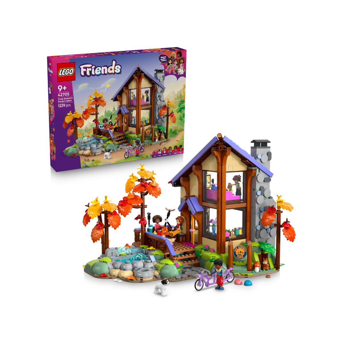 Đồ Chơi Lắp Ráp Nhà Gỗ Ấm Cúng Giữa Rừng Thu LEGO FRIENDS 42705 (1229 chi tiết)