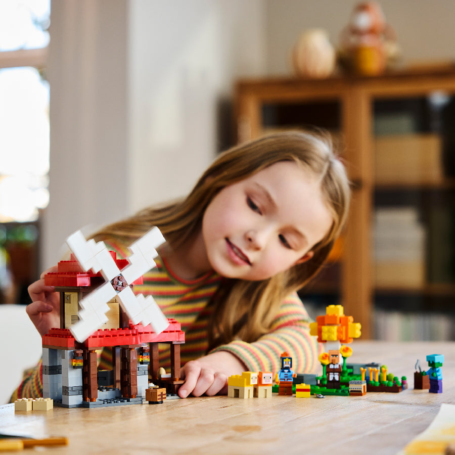 Đồ Chơi Lắp Ráp Nông Trại Cối Xay Gió LEGO MINECRAFT 21262 (462 chi tiết)
