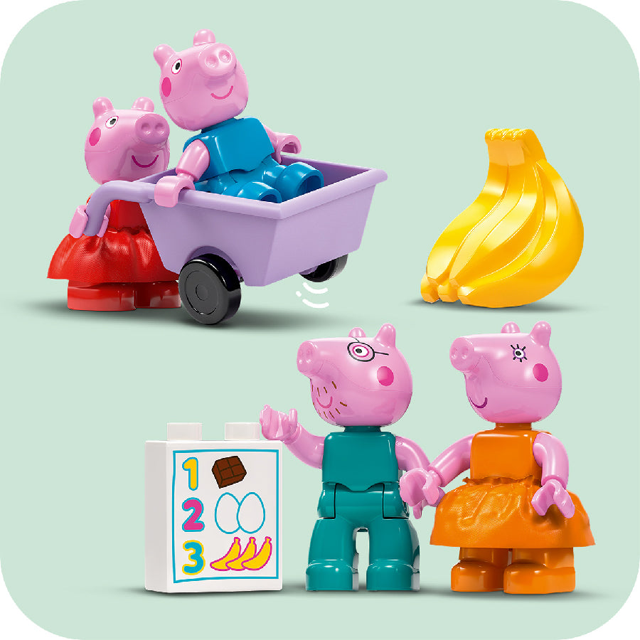 Đồ Chơi Lắp Ráp Peppa Pig Đi Siêu Thị LEGO DUPLO 10434 (70 chi tiết)