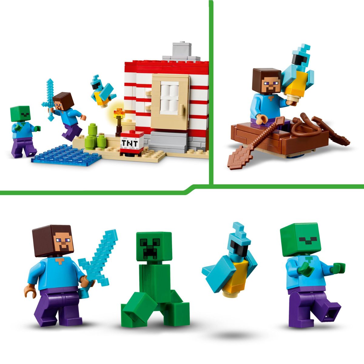 Đồ Chơi Lắp Ráp Pháo Đài TNT Trong Rừng LEGO MINECRAFT 21275 (287 chi tiết)