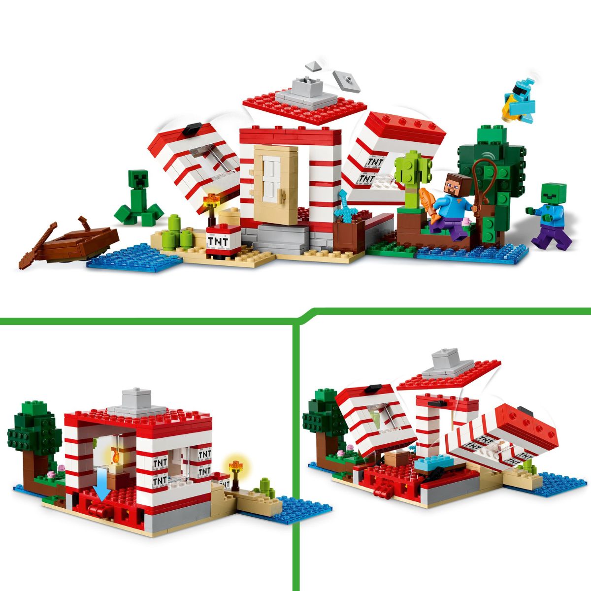 Đồ Chơi Lắp Ráp Pháo Đài TNT Trong Rừng LEGO MINECRAFT 21275 (287 chi tiết)