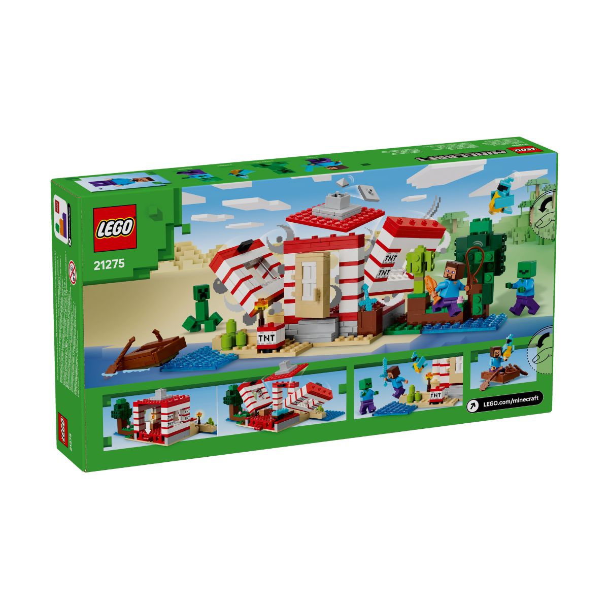 Đồ Chơi Lắp Ráp Pháo Đài TNT Trong Rừng LEGO MINECRAFT 21275 (287 chi tiết)