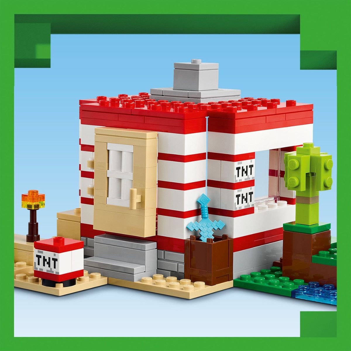 Đồ Chơi Lắp Ráp Pháo Đài TNT Trong Rừng LEGO MINECRAFT 21275 (287 chi tiết)