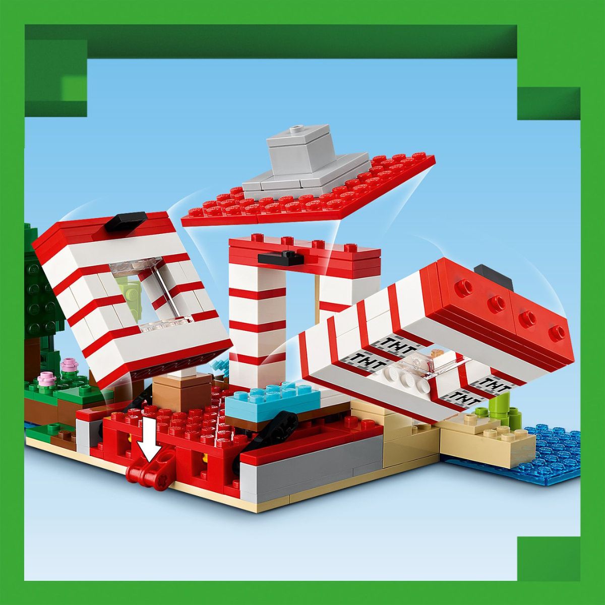 Đồ Chơi Lắp Ráp Pháo Đài TNT Trong Rừng LEGO MINECRAFT 21275 (287 chi tiết)