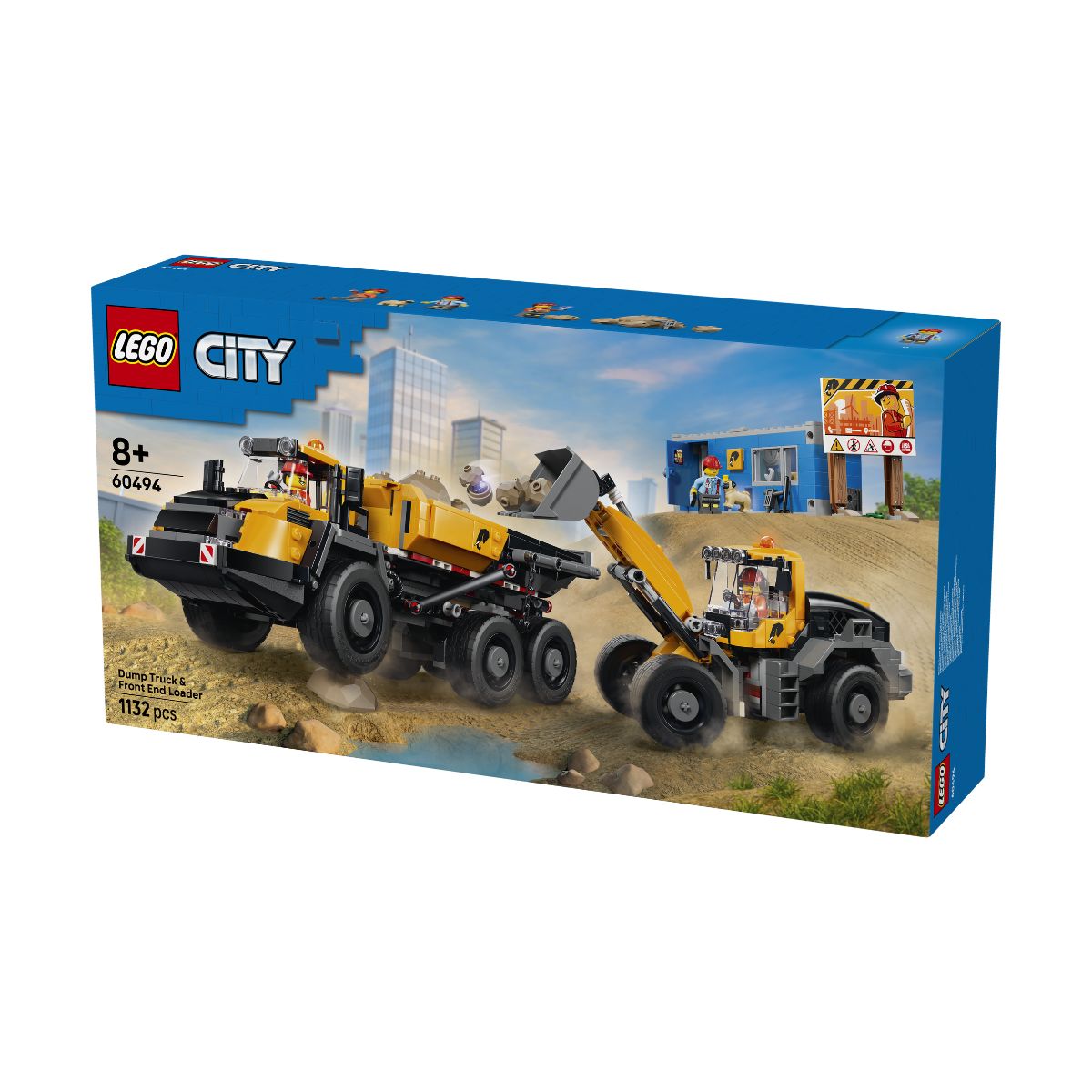 Đồ Chơi Lắp Ráp Phương Tiện Công Trình: Xe Ben Và Xe Xúc Lật LEGO CITY 60494 (1132 chi tiết)