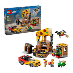 Đồ Chơi Lắp Ráp Quầy Bán Và Bộ Phương Tiện Giao Bánh Pizza LEGO CITY 60496 (494 chi tiết)