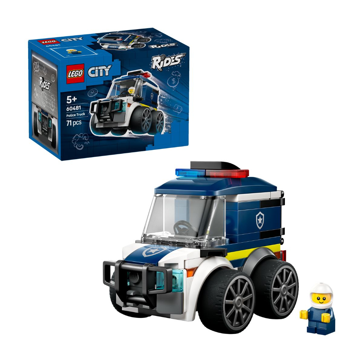 Đồ Chơi Lắp Ráp Rides - Xe Tải Cảnh Sát LEGO CITY 60481 (71 Chi Tiết)