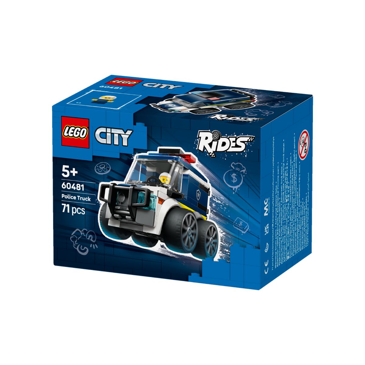 Đồ Chơi Lắp Ráp Rides - Xe Tải Cảnh Sát LEGO CITY 60481 (71 Chi Tiết)